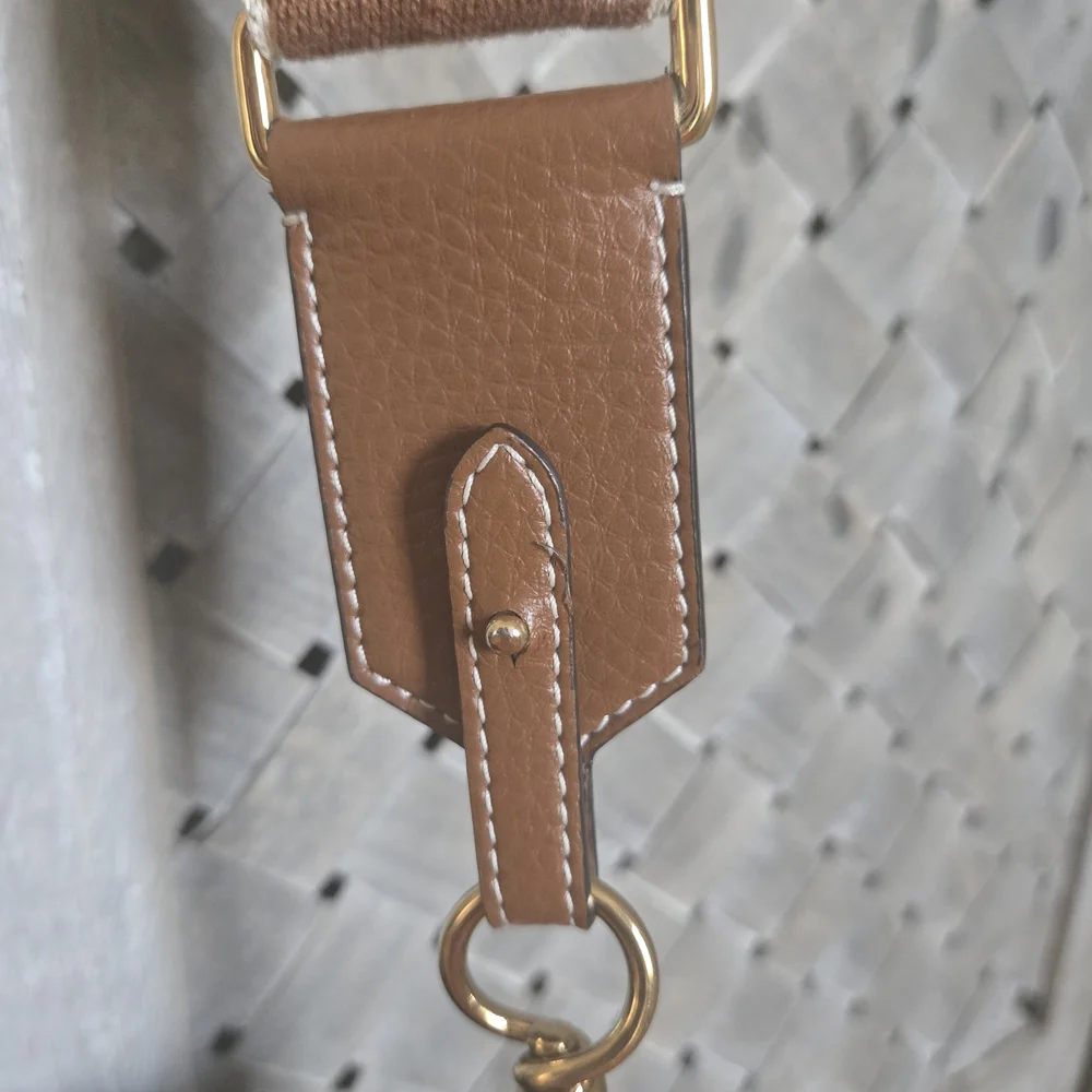 Stella McCartney Tan Shoulder Bag with Logo Strap - Picture 5 of 11